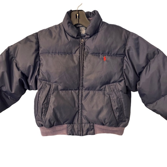POLO RALPH LAUREN Boys Navy BLUE PUFFER DOWN JACKET YOUTH SIZE 6 - Picture 1 of 9